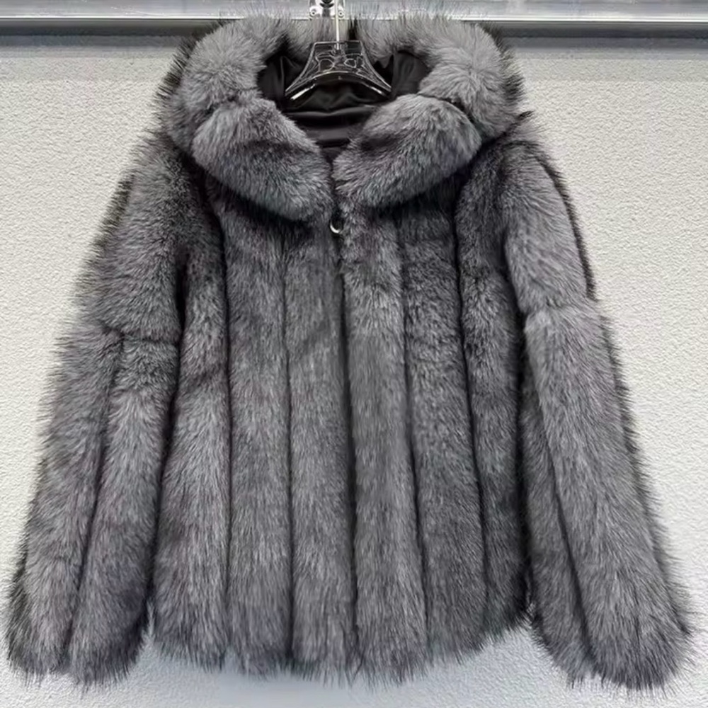 Gorgeous Gray Faux Fur Coat